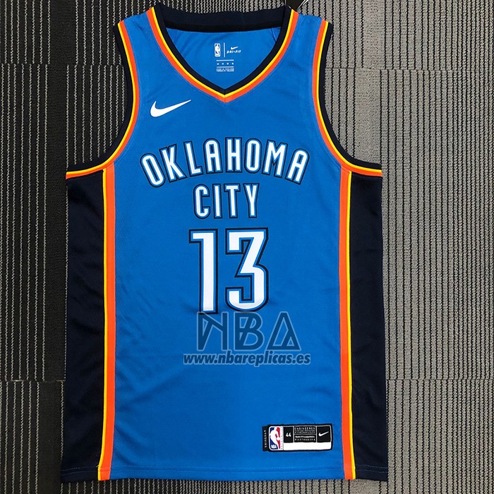 Camiseta Oklahoma City Thunder Paul George NO 13 Icon Azul